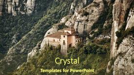  Presentation with santa - Beautiful PPT layouts featuring santa-maria-de-montserrat-abbey backdrop and a tawny brown colored foreground