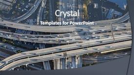  Presentation with freeway - Beautiful presentation theme featuring santa monica 10 freeway backdrop and a ocean colored foreground