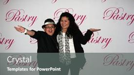  Presentation with birthday boy - Slide set enhanced with santa-monica-ca-jan-19 background and a gray colored foreground