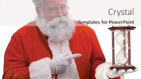  Presentation with white christmas - Cool new presentation theme with santa-on-a-white-background backdrop and a light gray colored foreground