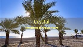  Presentation with santa - Cool new PPT theme with santa-pola-tamarit-beach backdrop and a tawny brown colored foreground