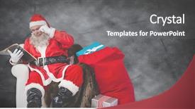  Presentation with reading bible - Amazing PPT layouts having santa reading bible with sack backdrop and a  colored foreground