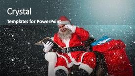  Presentation with reading bible - Theme consisting of santa reading bible with sack background and a  colored foreground