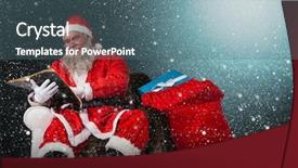  Presentation with reading bible - Colorful slides enhanced with santa reading bible with sack backdrop and a  colored foreground