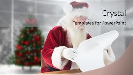  Presentation with long term care home - Colorful presentation theme enhanced with santa reads a long list backdrop and a light gray colored foreground