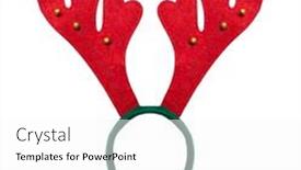  Presentation with santa - Presentation design enhanced with santa-reindeer-horns-isolated background and a white colored foreground