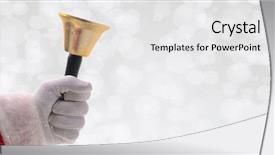  Presentation with gold bokeh - Presentation theme consisting of santa ringing a gold bell background and a white colored foreground