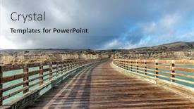  Presentation with patterns - Presentation featuring santa-rosa-pier-walkway background and a light blue colored foreground