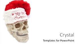  Presentation with skull - PPT layouts having santa-skull-a-human-skull background and a white colored foreground