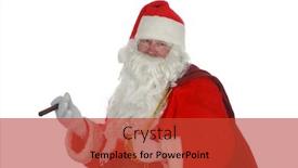  Presentation with cigar - Cool new slide set with santa with a cigar portrait isolated on white with room for your text backdrop and a red colored foreground