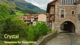  Presentation with old soho street - Audience pleasing slide set consisting of building in budapest world heritage backdrop and a gray colored foreground