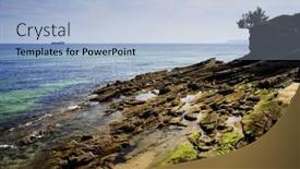  Presentation with 2018 beach - PPT layouts having santander-cantabria-spain-july-27 background and a light blue colored foreground