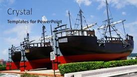  Presentation with maritime - Beautiful slide deck featuring santander-cantabria-spain-july-27 backdrop and a light blue colored foreground