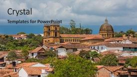  Presentation with colombia - Theme featuring santander in colombia south america background and a light blue colored foreground