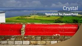  Presentation with resort - Cool new theme with santander resort in cantabria spain europe backdrop and a ocean colored foreground