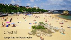  Presentation with 2018 beach - Slide deck consisting of santander-spain-july-20-2018 background and a lemonade colored foreground