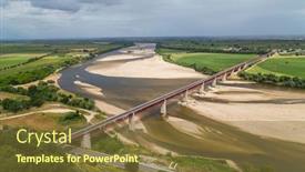  Presentation with sol - Beautiful slide deck featuring santarem-portugal-ponte-dom-luis backdrop and a tawny brown colored foreground