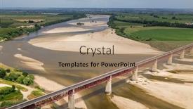  Presentation with sol - Presentation theme enhanced with santarem-portugal-ponte-dom-luis background and a coral colored foreground