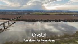  Presentation with sol - Slide set enhanced with santarem-portugal-ponte-dom-luis background and a tawny brown colored foreground