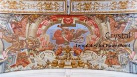  Presentation with baroque - Presentation consisting of santarem-portugal-september-11-2015 background and a coral colored foreground