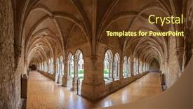  Presentation with gothic architecture - Amazing PPT layouts having santarem-portugal-september-11-2017 backdrop and a  colored foreground