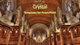  Presentation with architecture - PPT layouts featuring santhome bascillica in chennai background and a tawny brown colored foreground