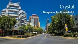  Presentation with chile - Presentation design enhanced with santiago-chile-dec-29-2018 background and a ocean colored foreground