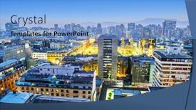  Presentation with chile - Amazing PPT theme having santiago-de-chile-dwontown backdrop and a light blue colored foreground