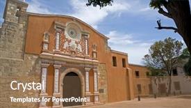  Presentation with dominican republic - Beautiful theme featuring santo domingo dominican republic backdrop and a coral colored foreground