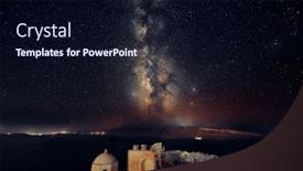  Presentation with santorini - Slides with santorini-island-with-milkyway background and a wine colored foreground