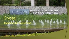  Presentation with accor hotel - Presentation design featuring sanya-china-april-10-2015 background and a tawny brown colored foreground