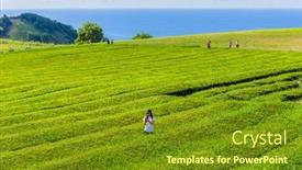  Presentation with tea plantation - Slides featuring sao-miguel-azores-island-portugal background and a tawny brown colored foreground