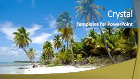  Presentation with republic dominican - Slides having saona island dominican republic background and a teal colored foreground