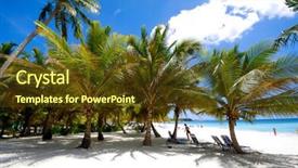  Presentation with dominican republic - Amazing PPT layouts having saona island dominican republic backdrop and a tawny brown colored foreground