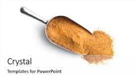  Presentation with coconut sap - Cool new presentation design with sap - sweet coconut sugar in scoop backdrop and a white colored foreground