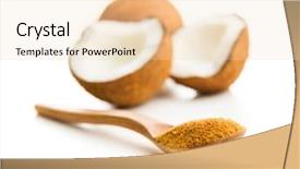  Presentation with coconut sap - Beautiful presentation design featuring sap - sweet coconut sugar in spoon backdrop and a lemonade colored foreground