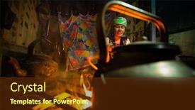  Presentation with hmong - Presentation theme with sapa-vietnam-jan-11-2014 background and a tawny brown colored foreground