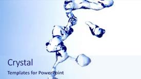  Presentation with pure splash water - Presentation design enhanced with sapce - water splash shallow dof series background and a sky blue colored foreground