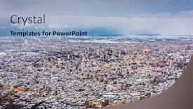  Presentation with japan - Colorful PPT layouts enhanced with sapporo-japan-aerial-cityscape backdrop and a light blue colored foreground