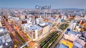  Presentation with intersection - Beautiful slide set featuring sapporo-japan-cityscape-and-intersection backdrop and a light blue colored foreground