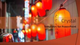  Presentation with lanterns - Audience pleasing slides consisting of sapporo-japan-cityscape-with-lanterns backdrop and a red colored foreground