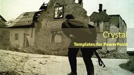  Presentation with battle - Slides with sarajevo-bosnia-02-october-1993 background and a tawny brown colored foreground