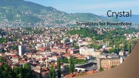  Presentation with bosnia - Theme featuring sarajevo - bosnia and herzegovina - landscape view background and a light blue colored foreground