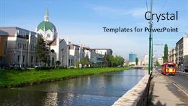  Presentation with bosnia - Colorful presentation theme enhanced with sarajevo - bosnia and herzegovina backdrop and a light blue colored foreground