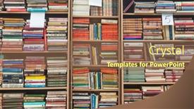  Presentation with cultural - PPT theme having sarajevo-bosnia-august-11-bookshelves background and a coral colored foreground