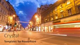  Presentation with bosnia - PPT layouts enhanced with white artificial fireplace isolated on white background background and a gray colored foreground