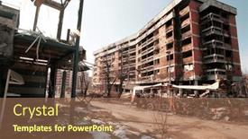  Presentation with civil war - Audience pleasing PPT theme consisting of sarajevo-bosnia-dec-10 backdrop and a coral colored foreground