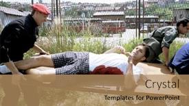  Presentation with sniper - Slides with sarajevo-bosnia-june-17-sarajevo background and a coral colored foreground