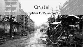  Presentation with buses - Amazing presentation design having sarajevo-bosnia-mar-15-crushed backdrop and a white colored foreground