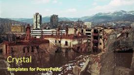  Presentation with civil war - Presentation theme consisting of sarajevo-bosnia-mar-15 background and a tawny brown colored foreground